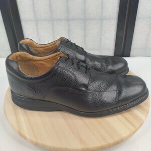 Johnston & Murphy Bike Toe Oxford Comfort Supple Leather Shoes Black Men US 12M